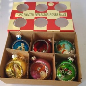 Candy Cane Christmas Co. Vintage Inspired Diorama Reflector Ornament Set